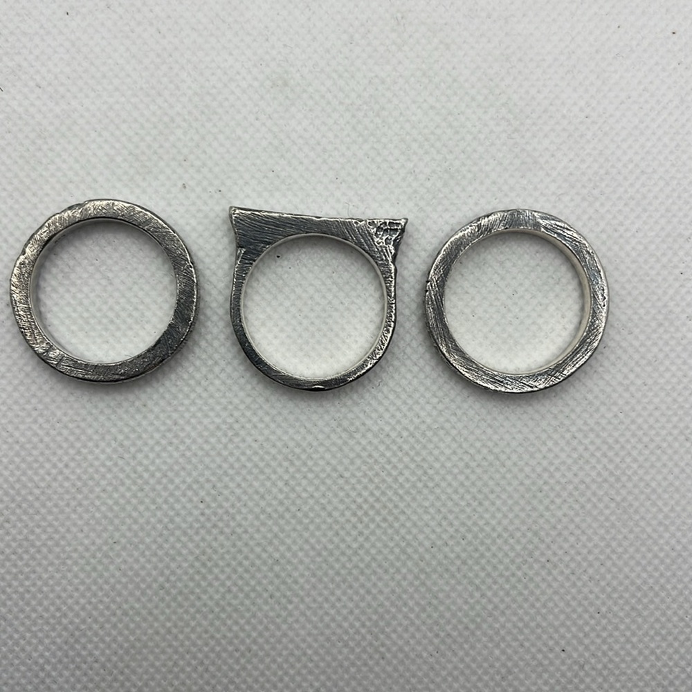 Buck Palmer Unity Stack Ring Sterling Silver - image 3